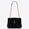 Saint Laurent LouLou Small Chain Bag In Black Suede Leather