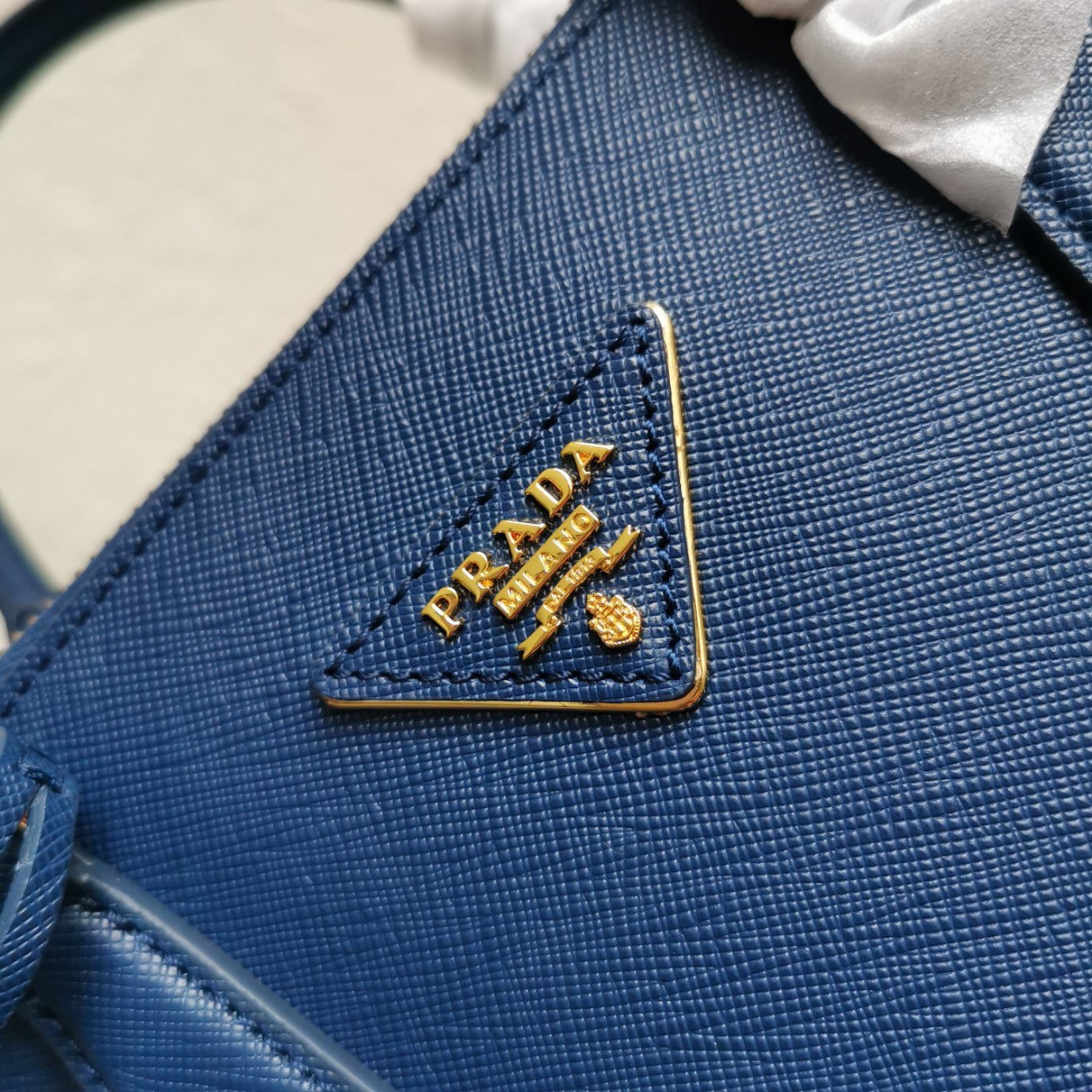 Prada Galleria Medium Bag In Bluette Saffiano Leather - Image 5
