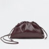 Bottega Veneta Mini Pouch with Strap in Grape Calfskin