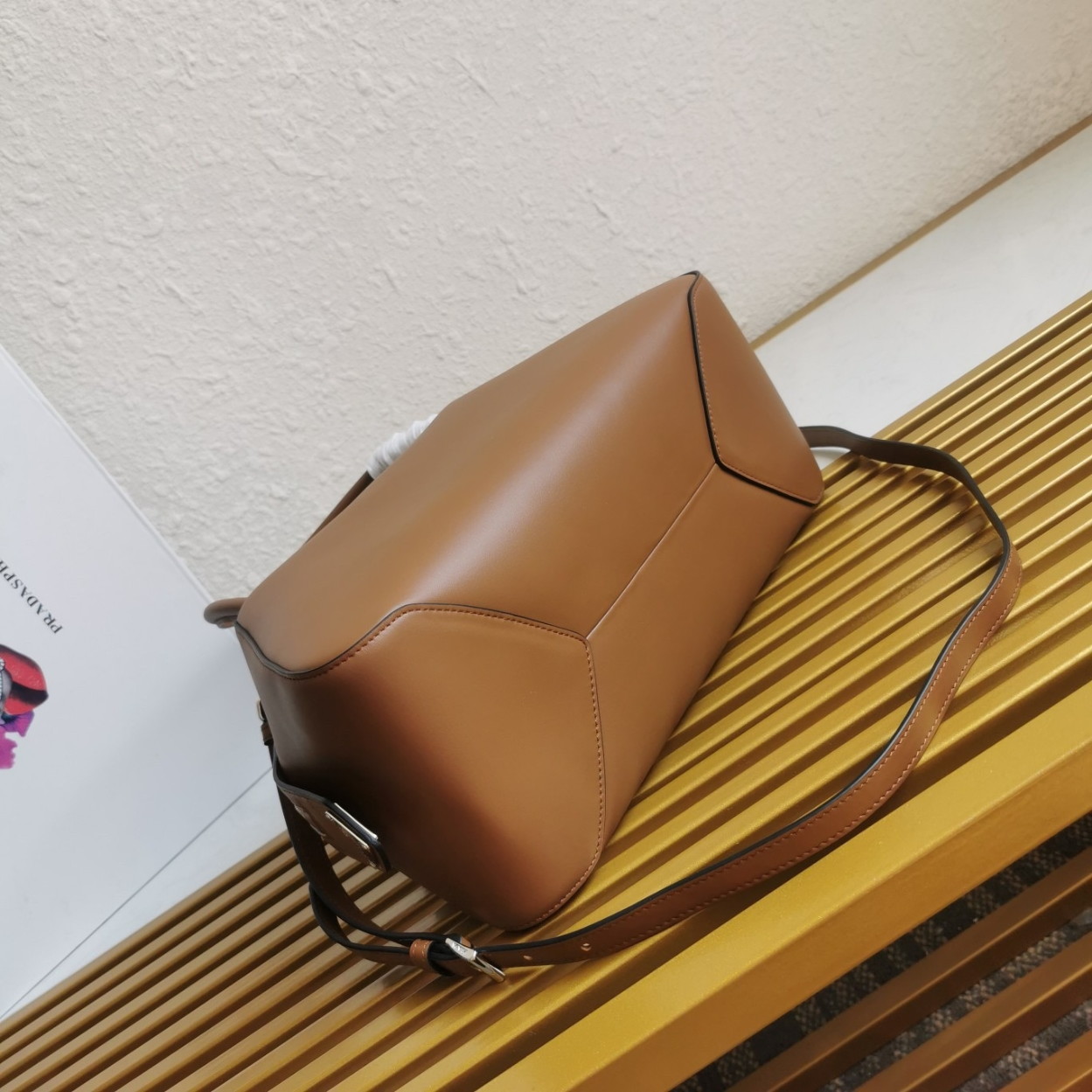 Prada Supernova Medium Top Handle Bag In Brown Leather - Image 3
