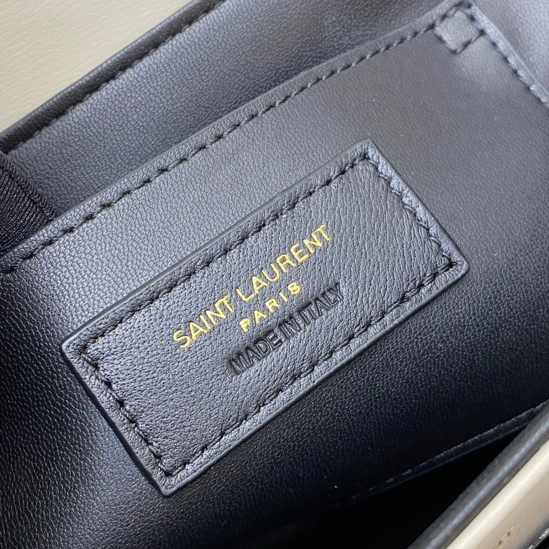 Saint Laurent Medium Solferino Bag In White Calfskin - Image 8