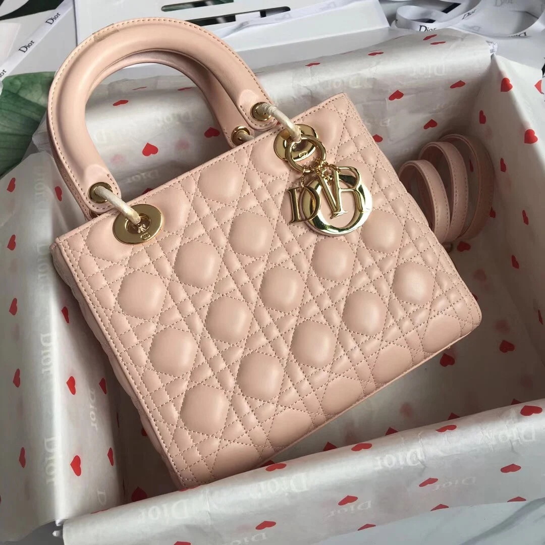 Dior Lady Dior Medium Bag In Powder Lambskin - Image 2