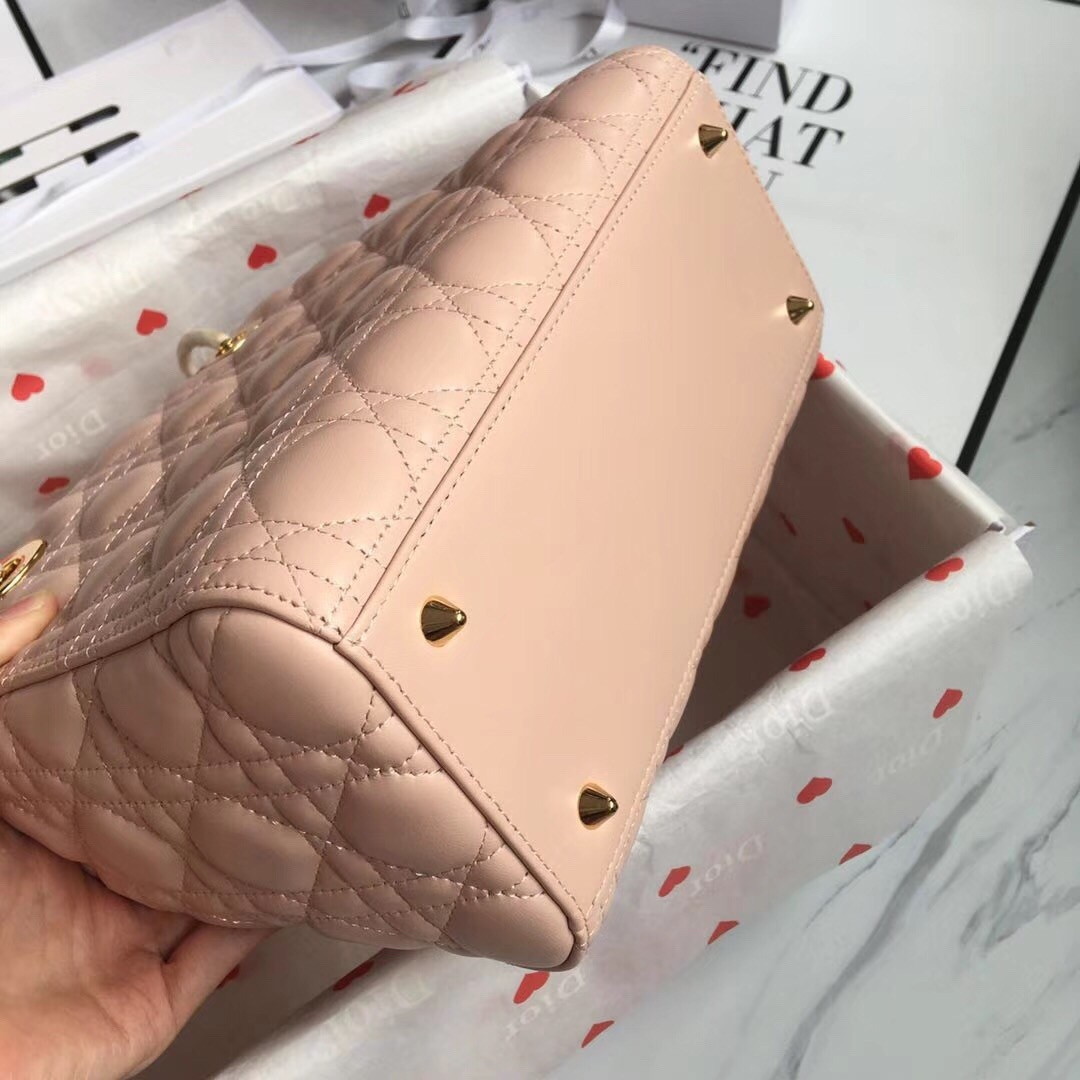 Dior Lady Dior Medium Bag In Powder Lambskin - Image 7