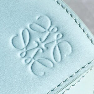 Loewe Puzzle Small Bag In Aquamarine Satin Calfskin