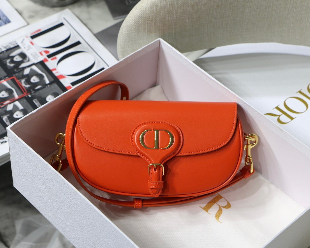 Dior Bobby East-West Bag In Orange Box Calfskin - Image 7