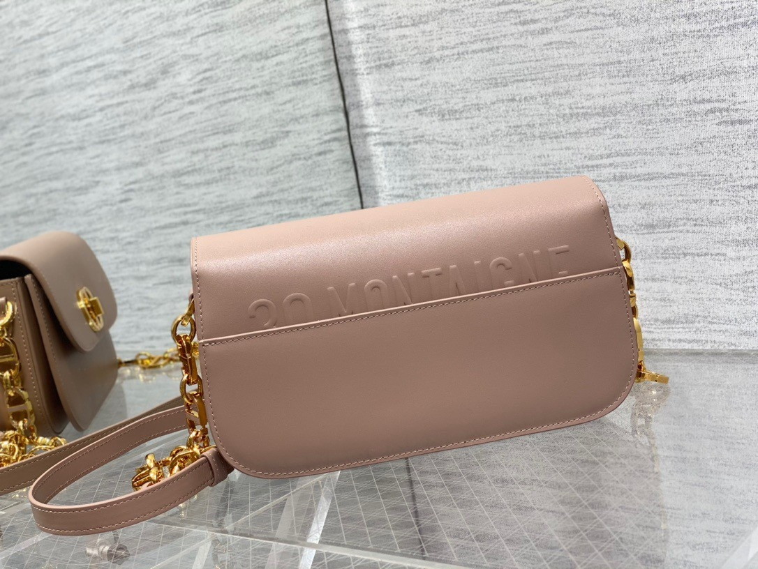 Dior 30 Montaigne Avenue Bag In Heritage Pink Box Calfskin - Image 4