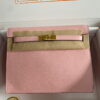 Hermes Kelly Danse II Handmade Bag In Rose Sakura Evercolor Calfskin