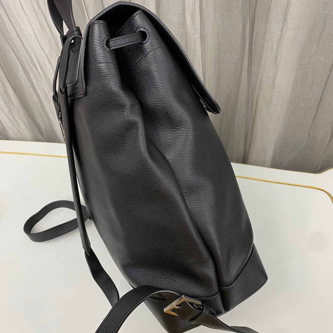 Saint Laurent Sac De Jour Backpack In Black Grained Leather - Image 3
