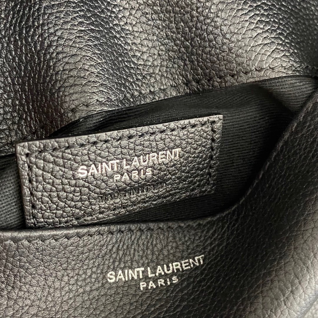 Saint Laurent Sac De Jour Backpack In Black Grained Leather - Image 9