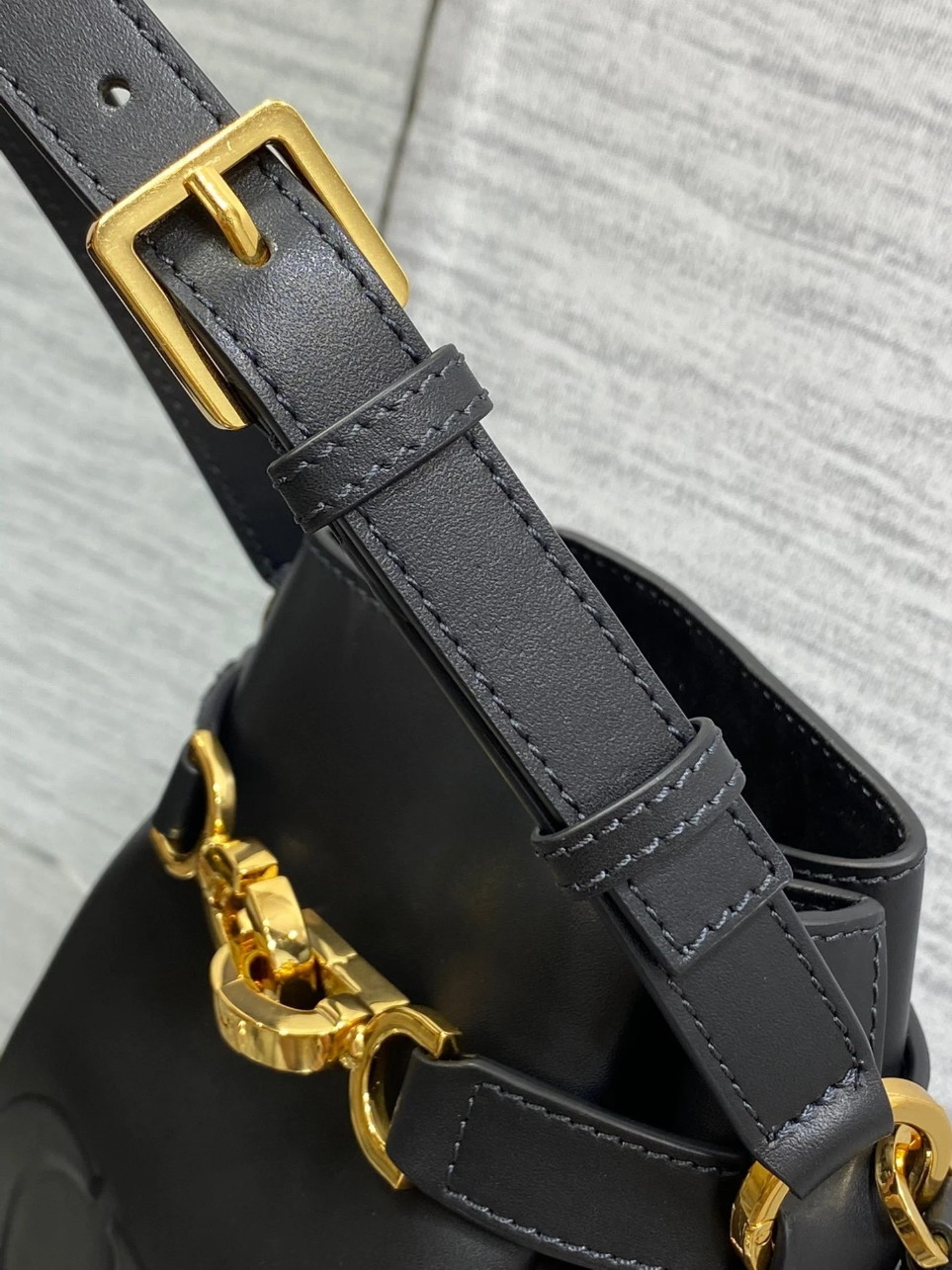 Dior C'est Medium Bag in Black Saddle Calfskin - Image 4