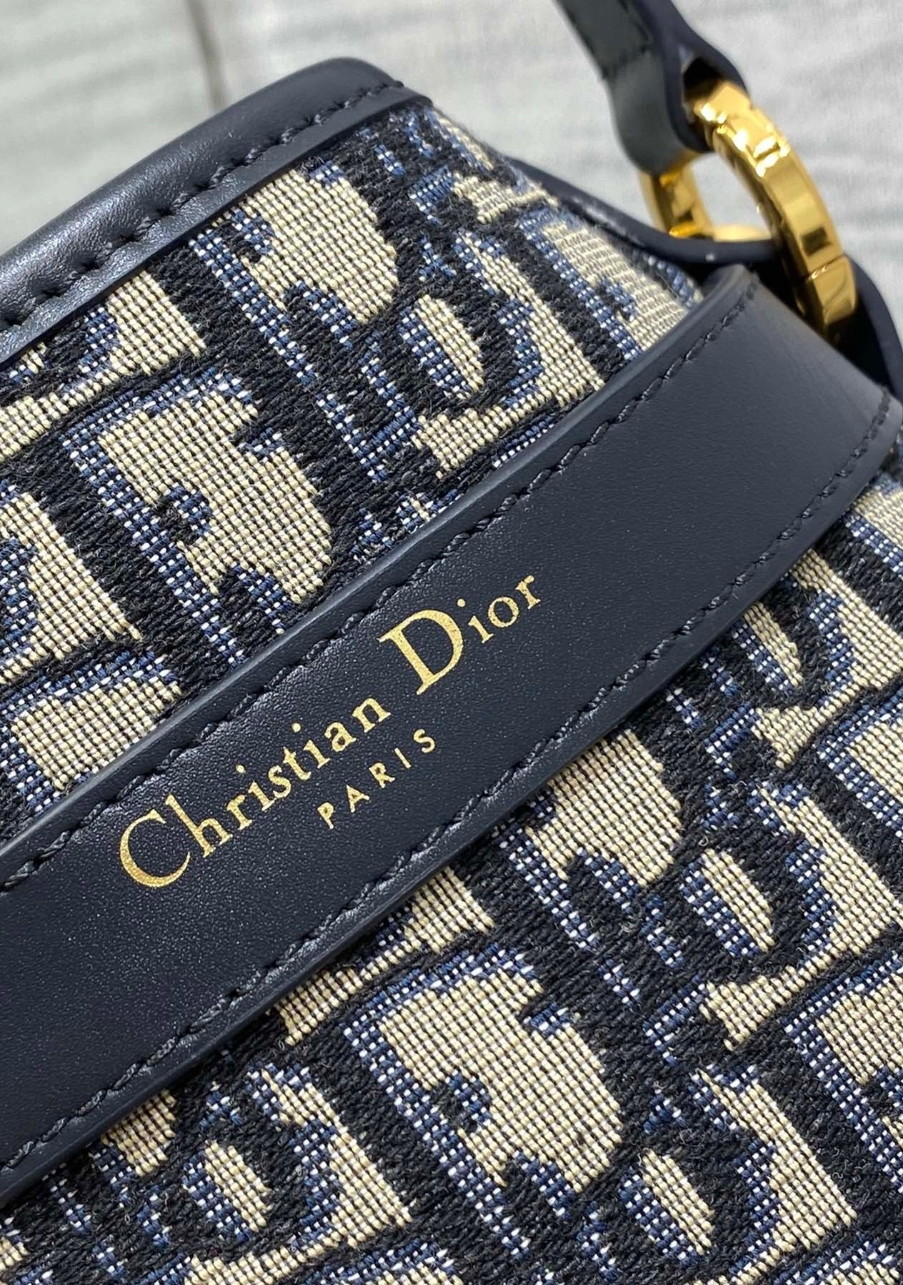 Dior C'est Medium Bag in Blue Oblique Jacquard - Image 8