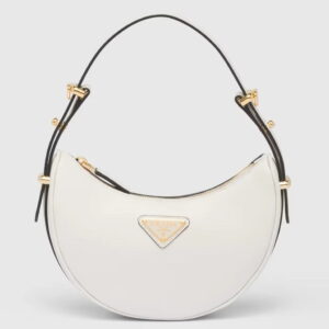 Prada Arque Mini Shoulder Bag in White Leather