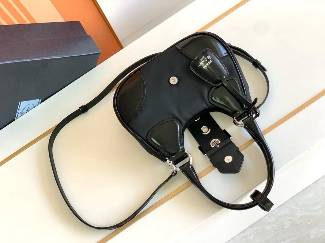 Prada Moon Bag in Black Padded Nappa Leather - Image 2