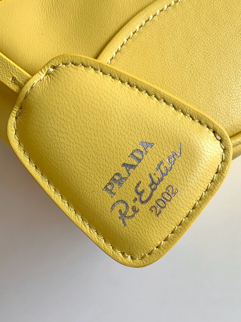 Prada Moon Bag in Yellow Padded Nappa Leather - Image 10