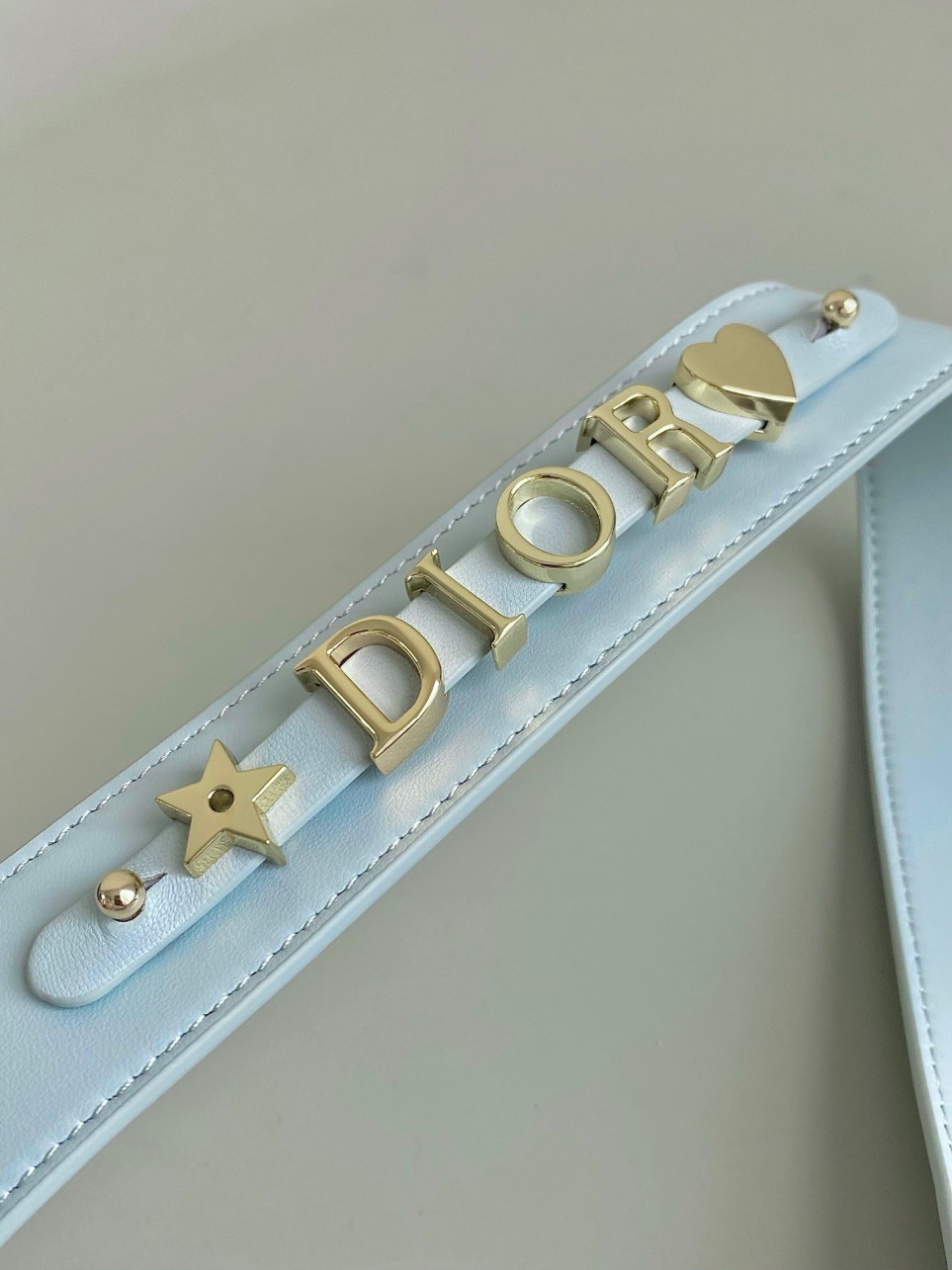 Dior Small Lady Dior My ABCDior Bag in Placid Blue Lambskin - Image 4