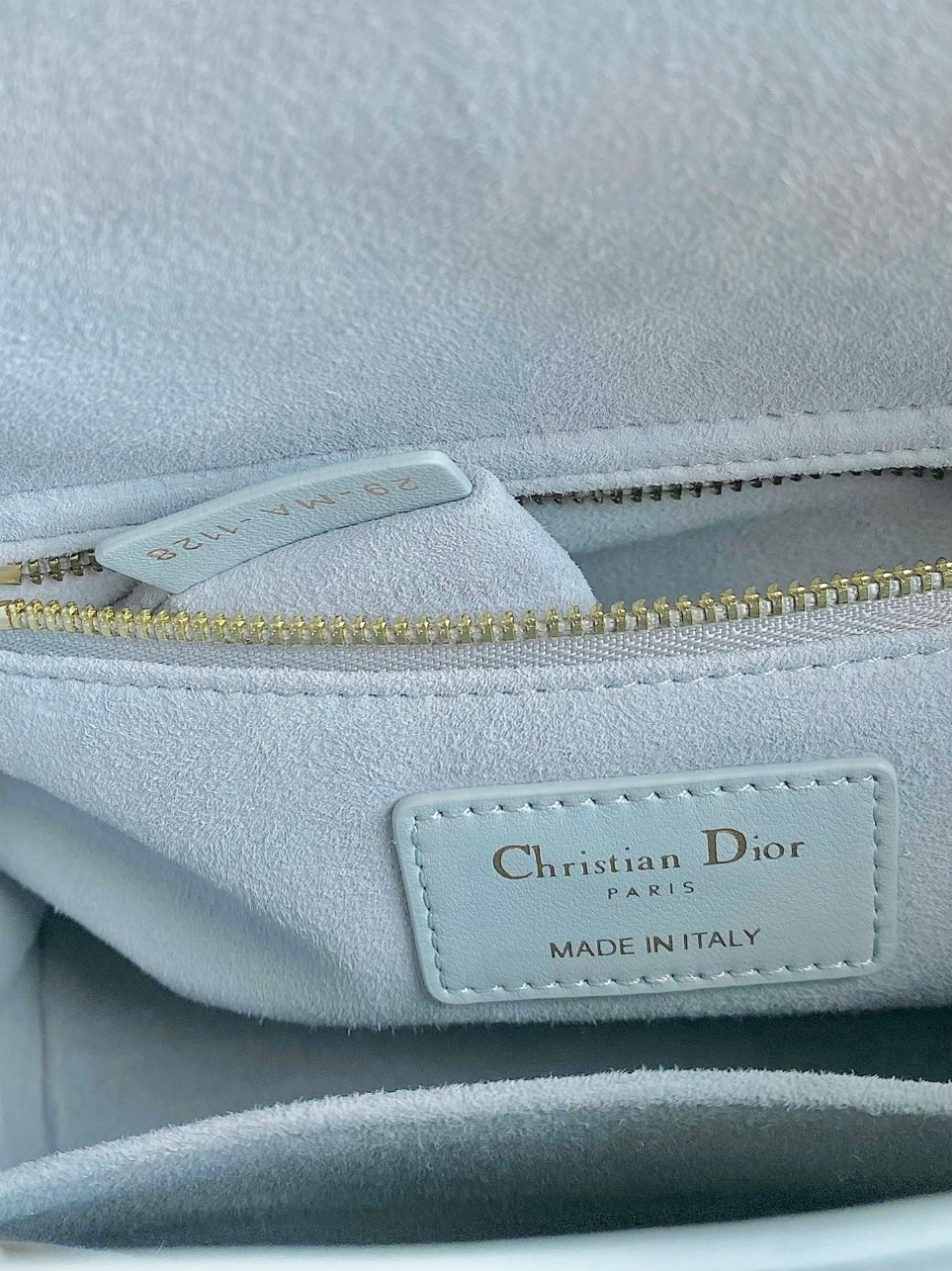 Dior Small Lady Dior My ABCDior Bag in Placid Blue Lambskin - Image 9