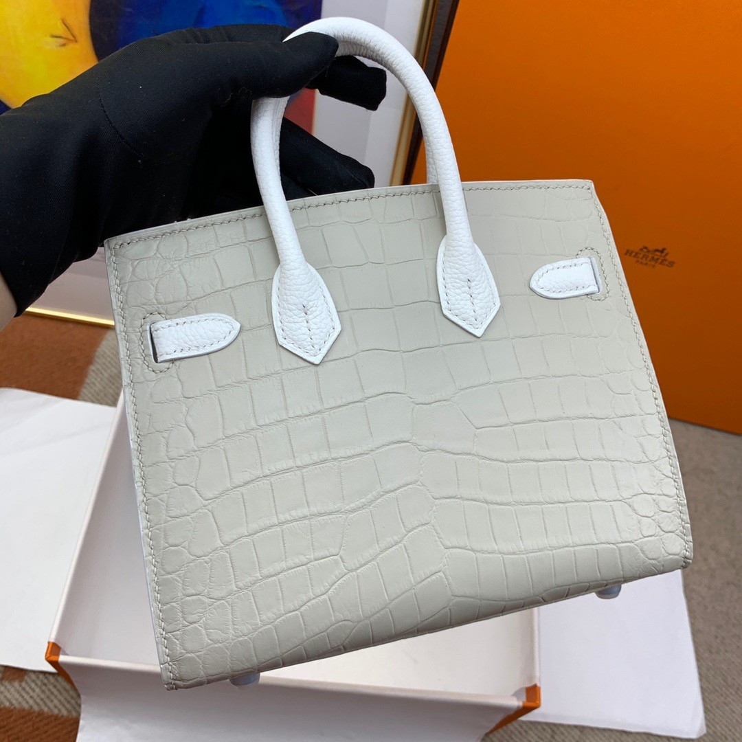 Hermes Snow Sac Faubourg Birkin 20 Sellier Limited Edition Bag - Image 4