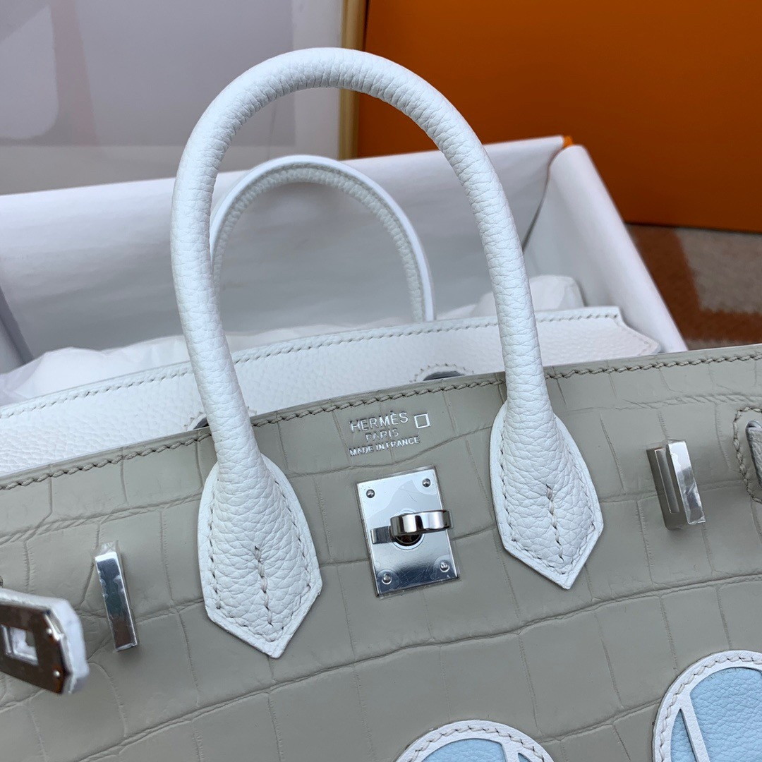 Hermes Snow Sac Faubourg Birkin 20 Sellier Limited Edition Bag - Image 5