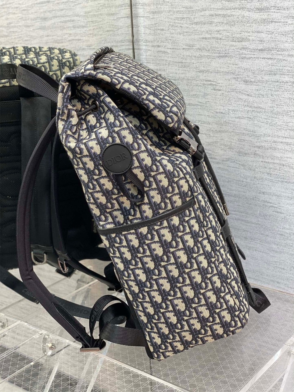 Dior Explorer Backpack In Black Dior Oblique Jacquard - Image 5