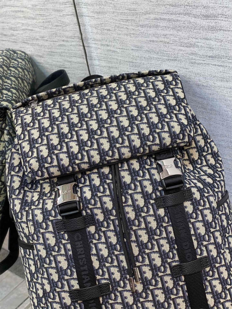 Dior Explorer Backpack In Black Dior Oblique Jacquard - Image 9