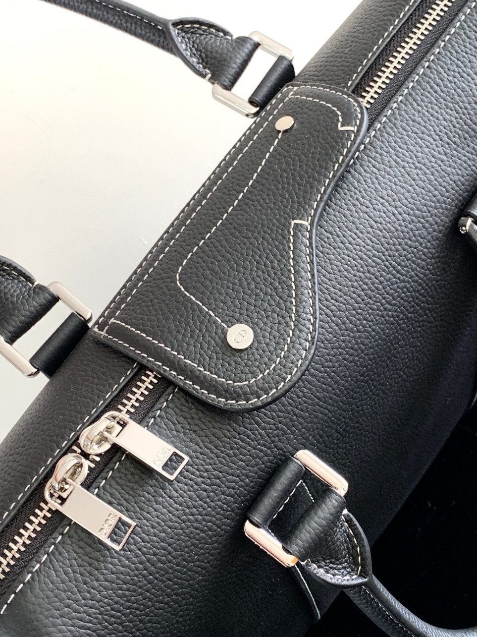 Dior Lingot Briefcase in Black Grained Calfskin - Image 3