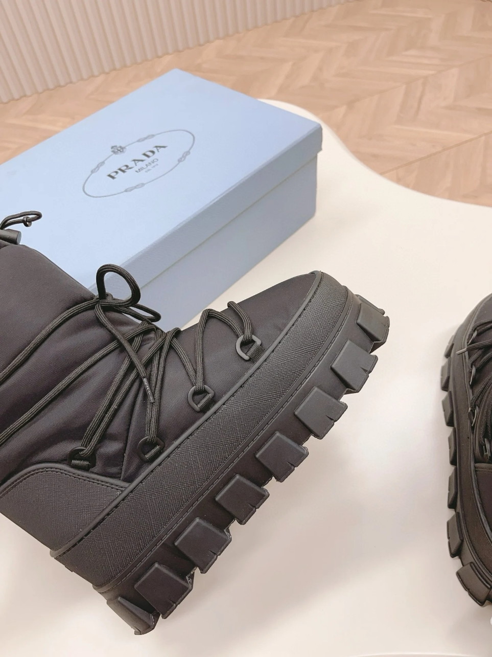 Prada Gabardine Après-ski Boots in Black Nylon - Image 8