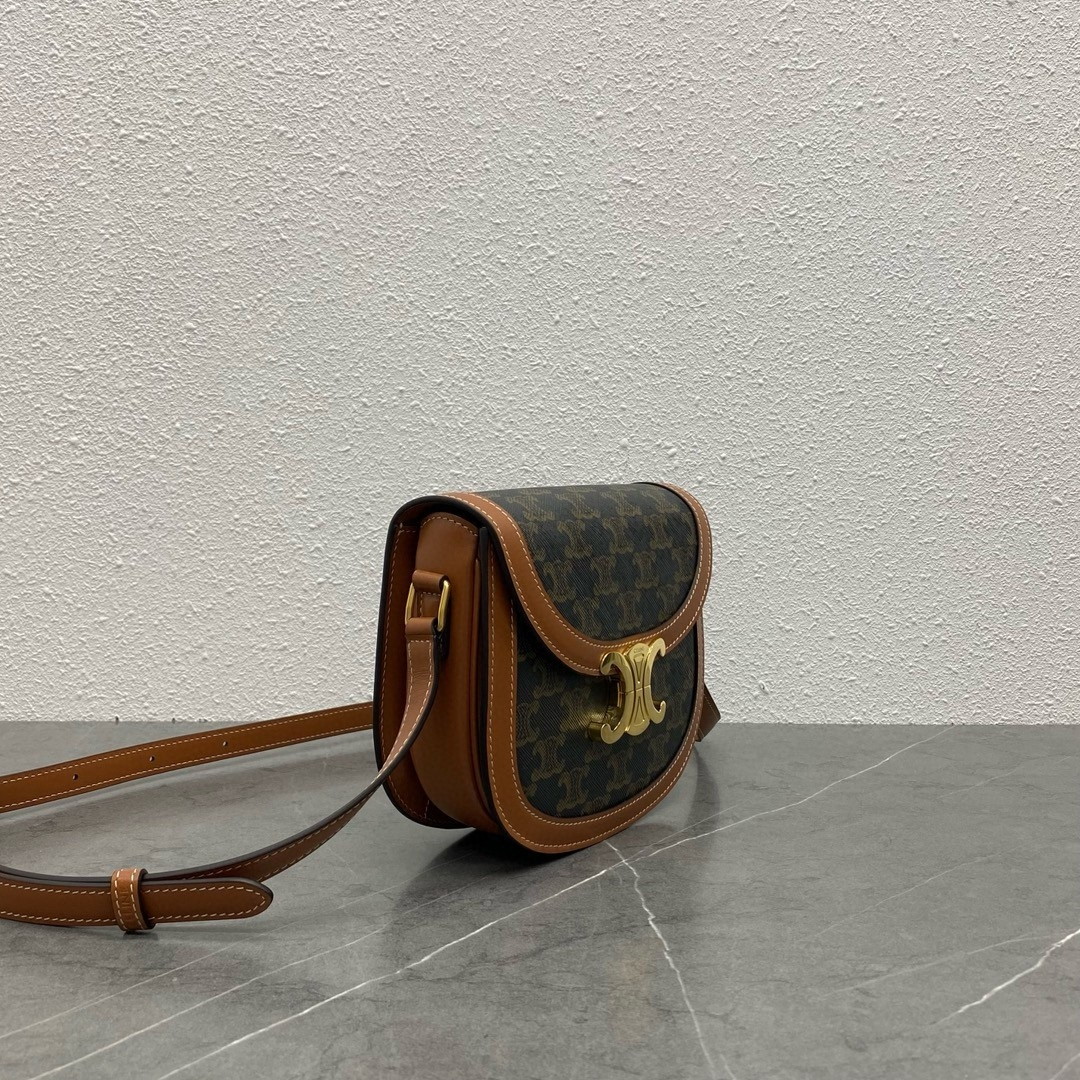 Celine Besace Clea Bag in Triomphe Canvas - Image 12
