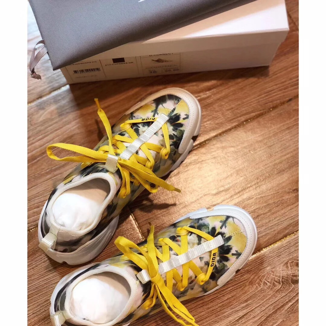 Dior D-Connect Sneakers In Jade Kaleidiorscopic Neoprene - Image 6