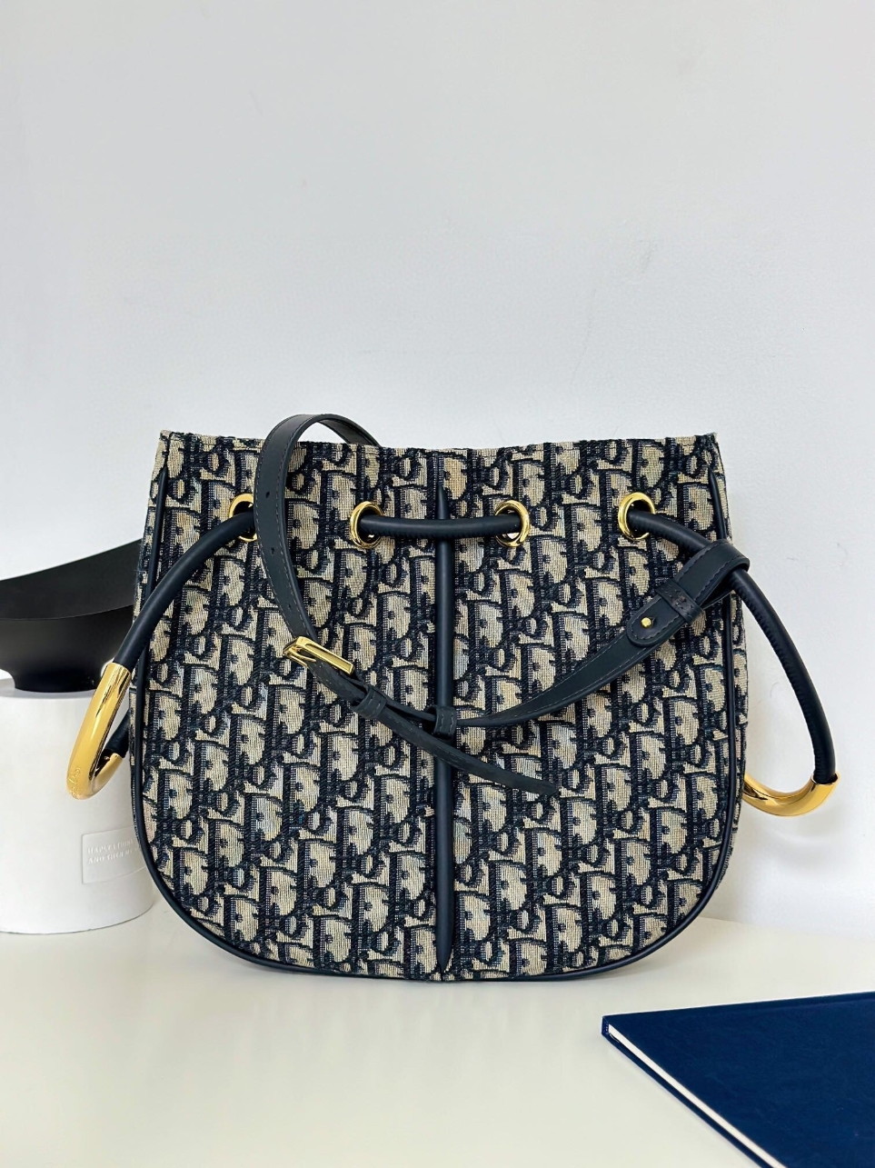 Dior Nolita Medium Bag in Blue Dior Oblique Jacquard - Image 7