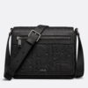 Dior Men's Messenger Bag with Flap in Black Gravity Leather