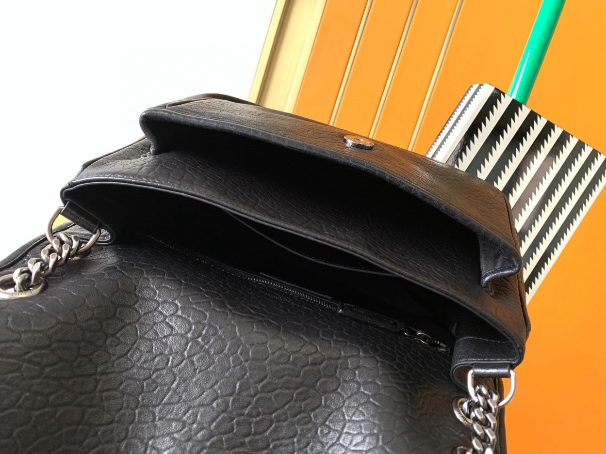 Saint Laurent Niki Medium Chain Bag in Black Grained Lambskin - Image 6
