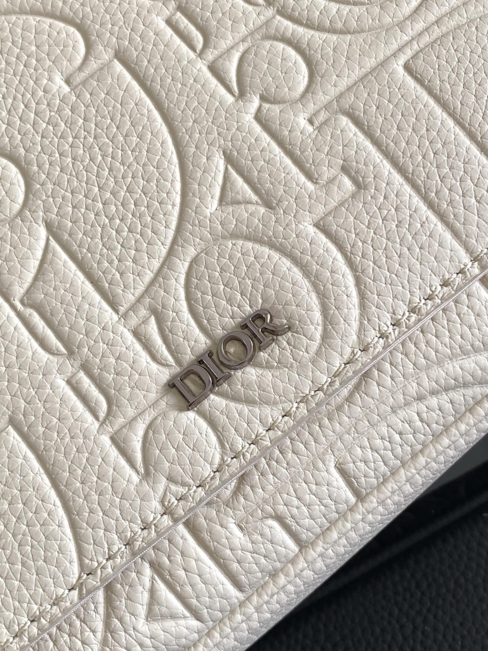 Dior Men's Messenger Bag with Flap in Beige Gravity Leather - Image 6