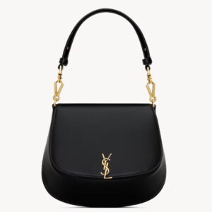 Saint Laurent Voltaire Top Hanndle Bag in Black Box Leather