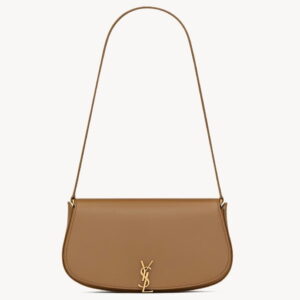 Saint Laurent Voltaire Mini Shoulder Bag in Dark Cork Box Leather