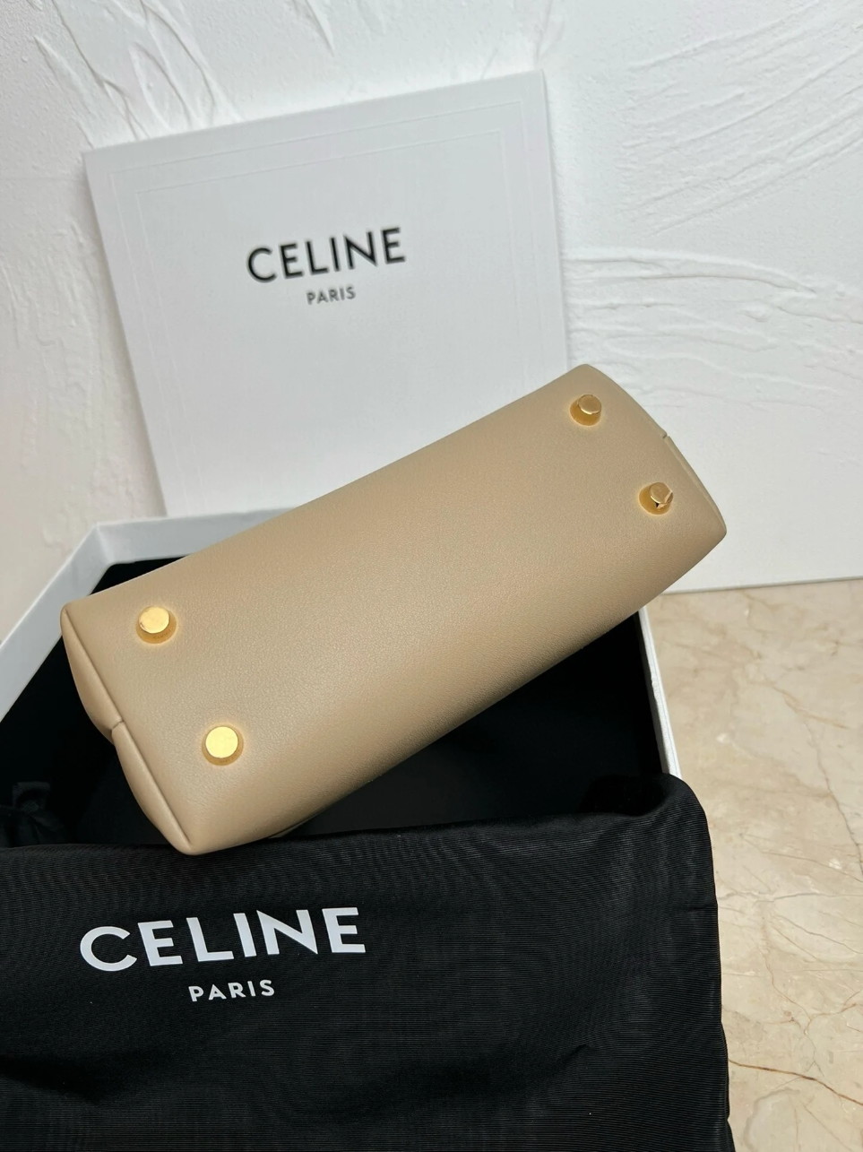 Celine Nino Teen Bag in Beige Supple Calfskin - Image 2