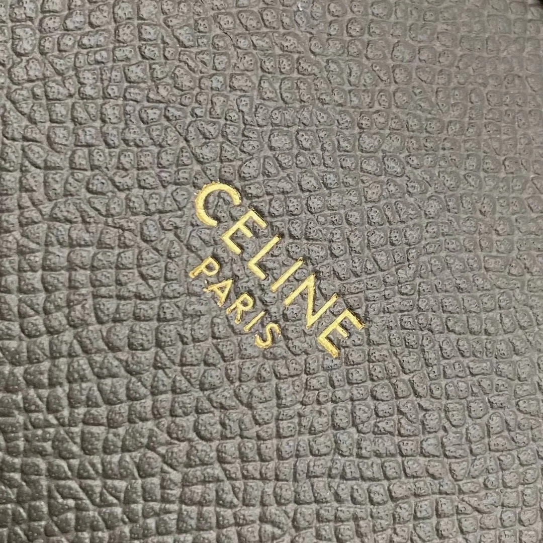 Celine Belt Mini Bag In Grey Grained Calfskin - Image 4