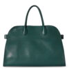 The Row Margaux 15 Top Handle Bag in Green Leather