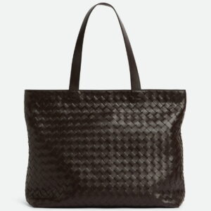 Bottega Veneta Large Zipped Tote in Fondant Intrecciato Calfskin
