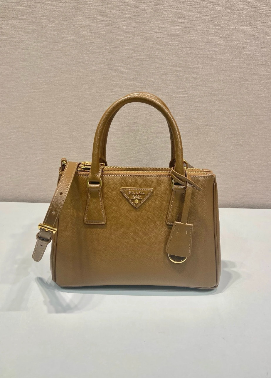 Prada Galleria Small Bag in Caramel Saffiano Leather - Image 2