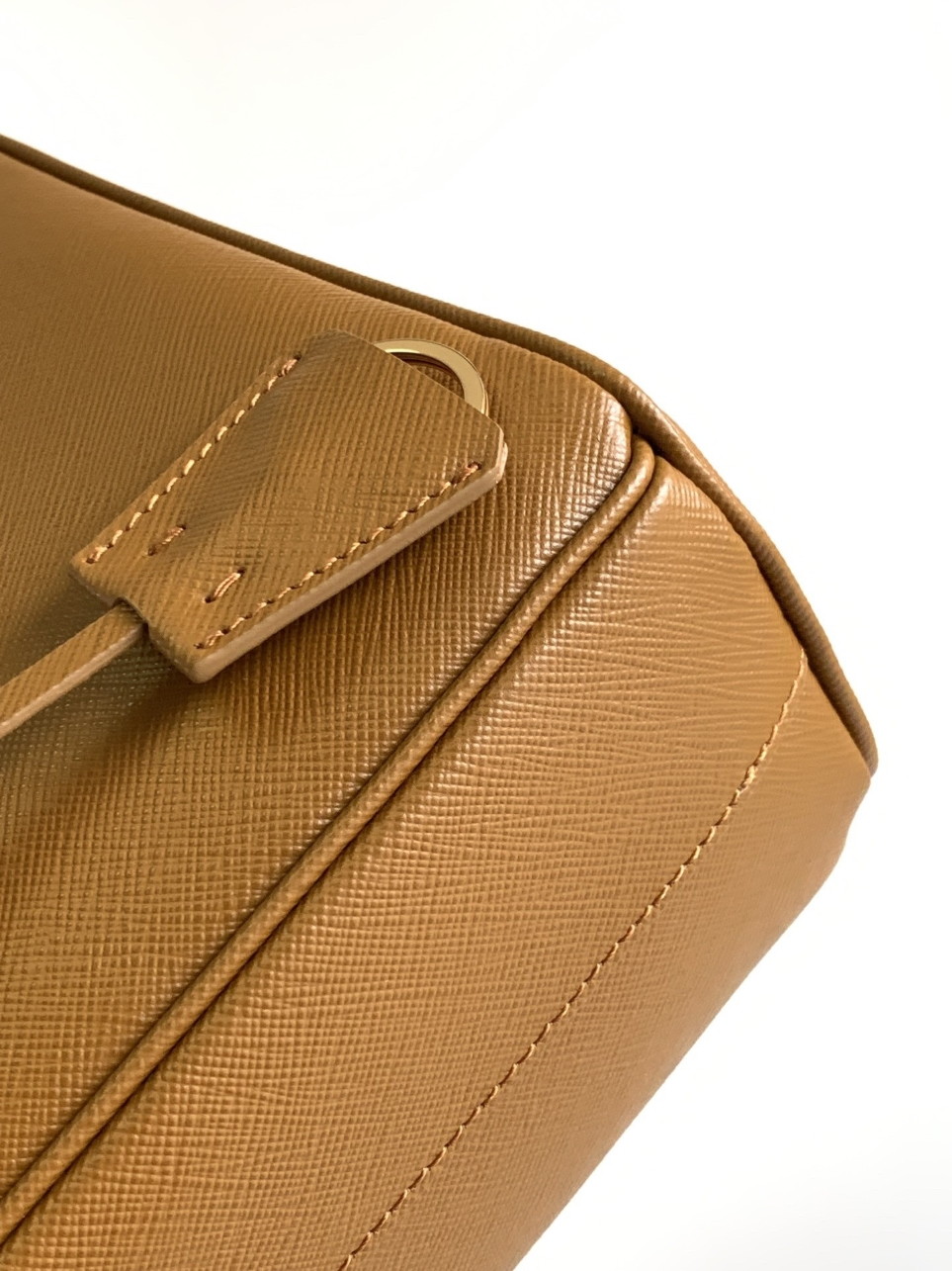 Prada Mini Galleria Bag in Brown Saffiano Leather - Image 5