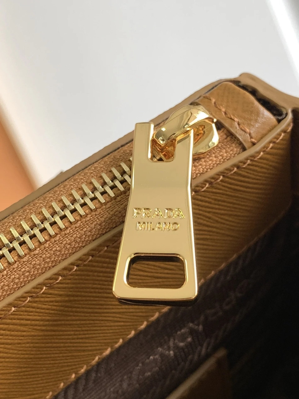 Prada Mini Galleria Bag in Brown Saffiano Leather - Image 9