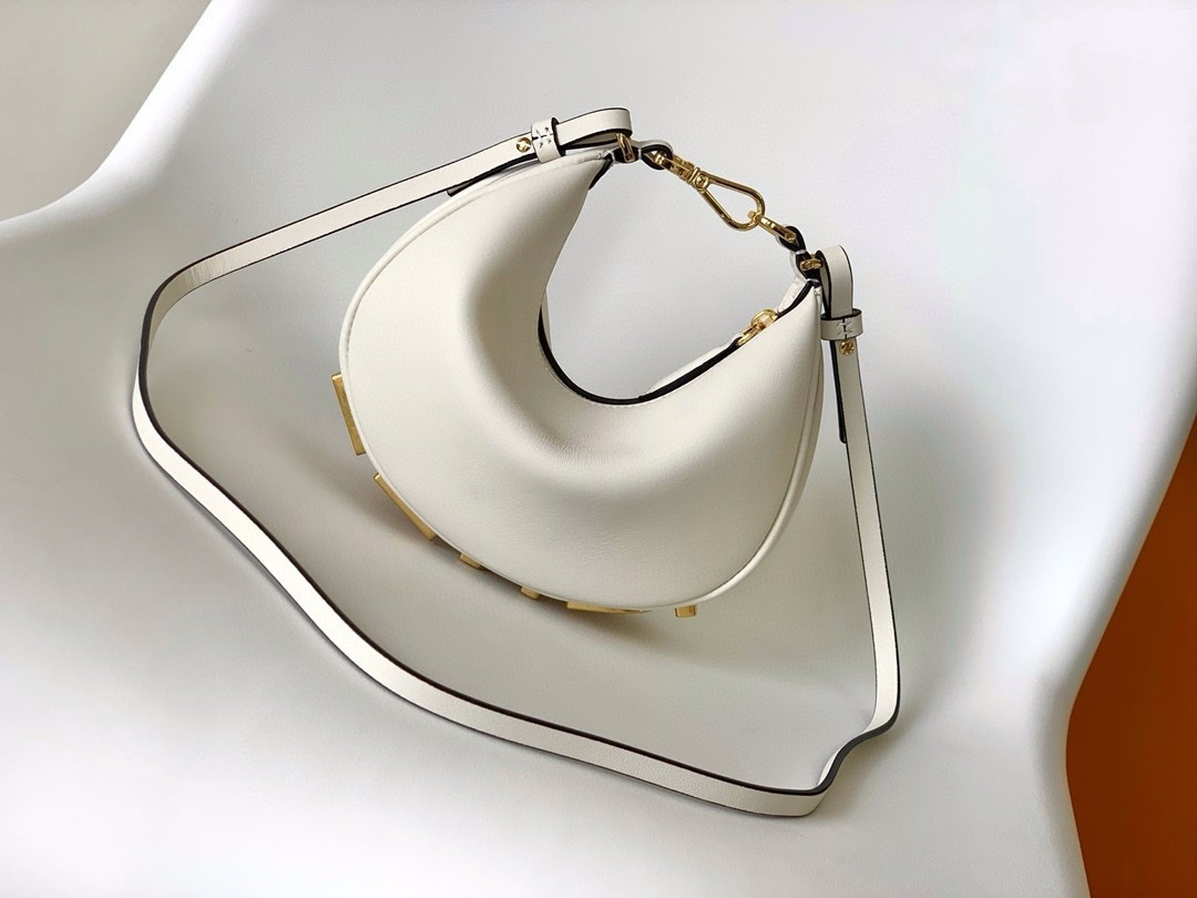 Fendi Fendigraphy Mini Bag in White Calfskin - Image 3