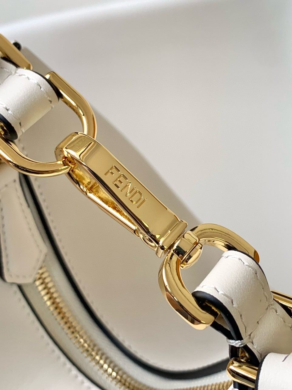 Fendi Fendigraphy Mini Bag in White Calfskin - Image 7