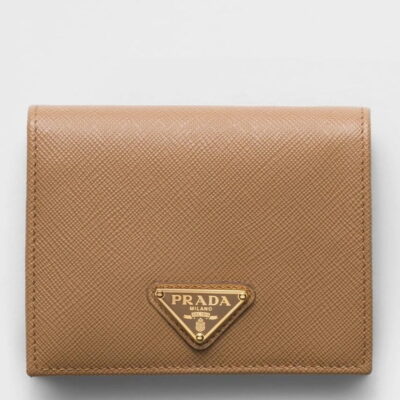 Prada Small Wallet in Brown Saffiano Leather