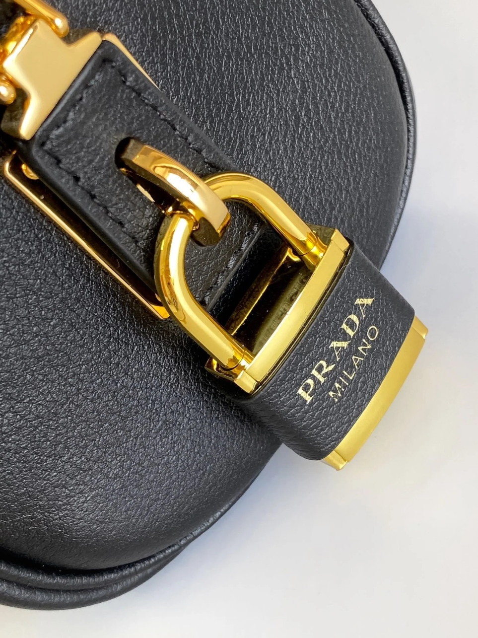 Prada Medium Top-handle Bag in Black Leather with Padlock - Image 10