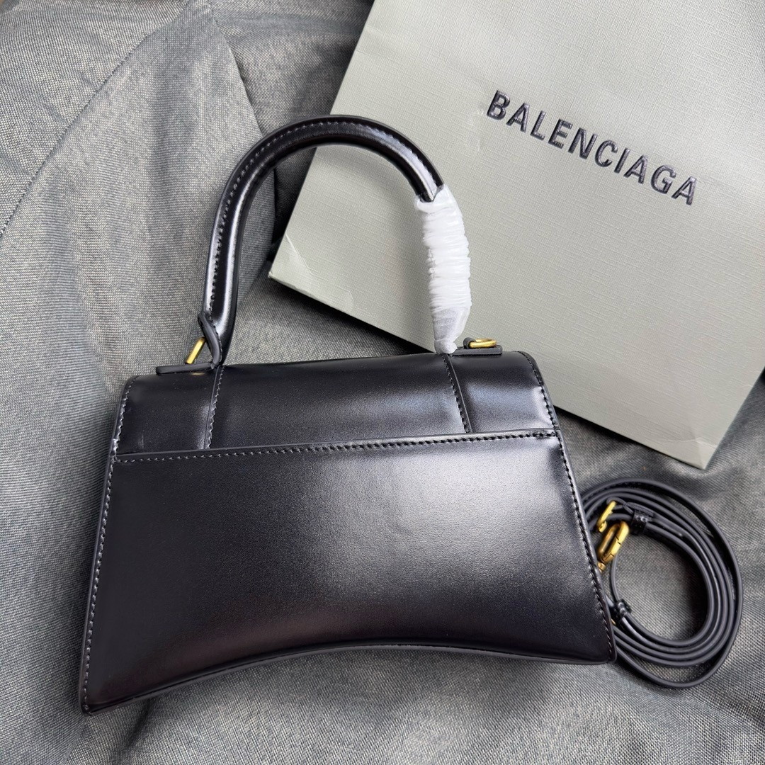 Balenciaga Hourglass Small Bag in Black Box Calfskin - Image 10