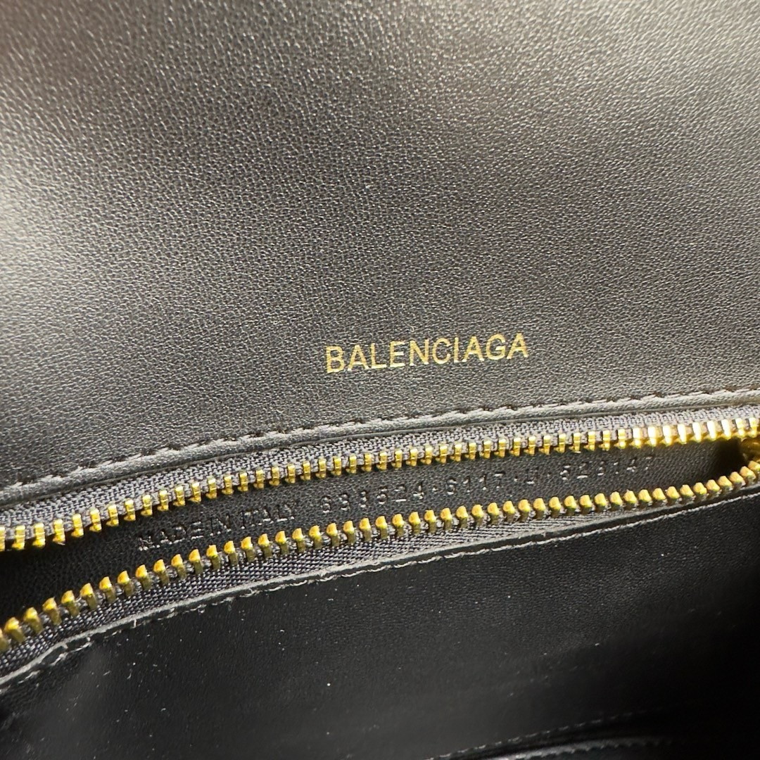 Balenciaga Hourglass Small Bag in Black Box Calfskin - Image 8