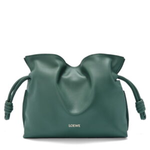 Loewe Mini Flamenco Clutch Bag in Vetiver Nappa Calfskin