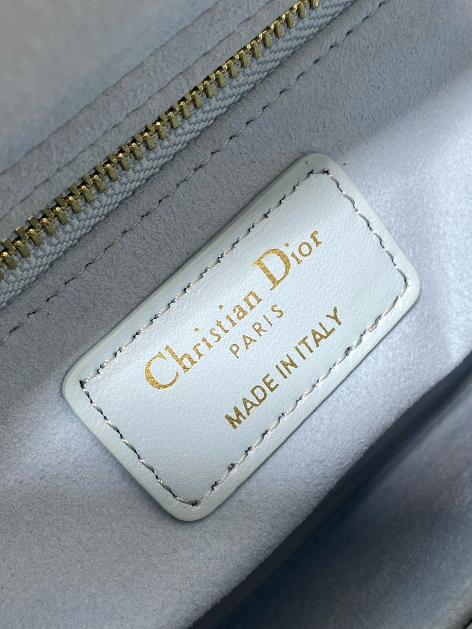 Dior Small Lady Dior My ABCDior Bag in Pale Blue Lambskin - Image 3