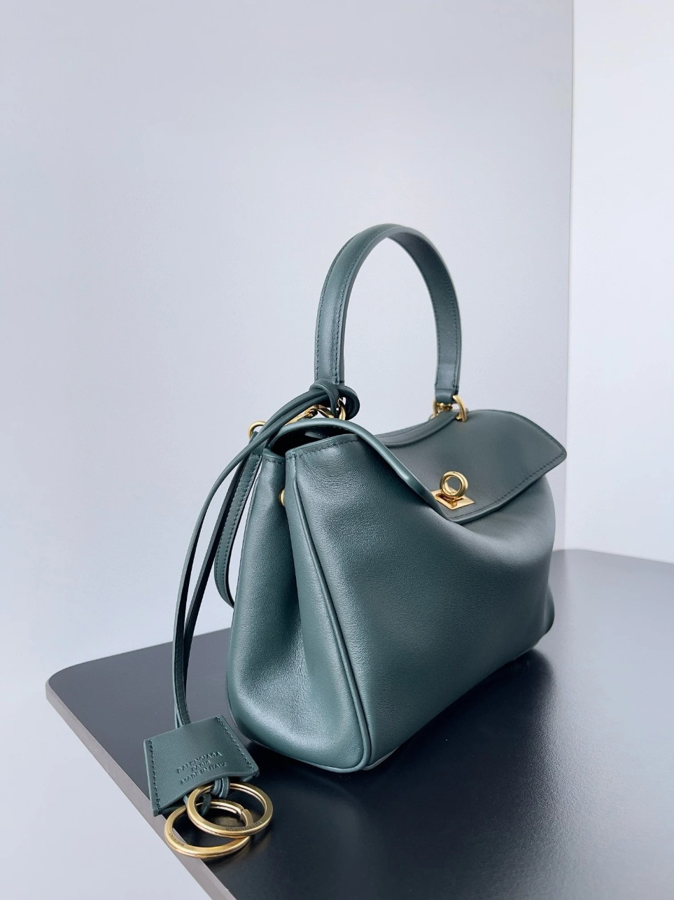 Balenciaga Rodeo Mini Bag in Dark Green Calfskin - Image 5